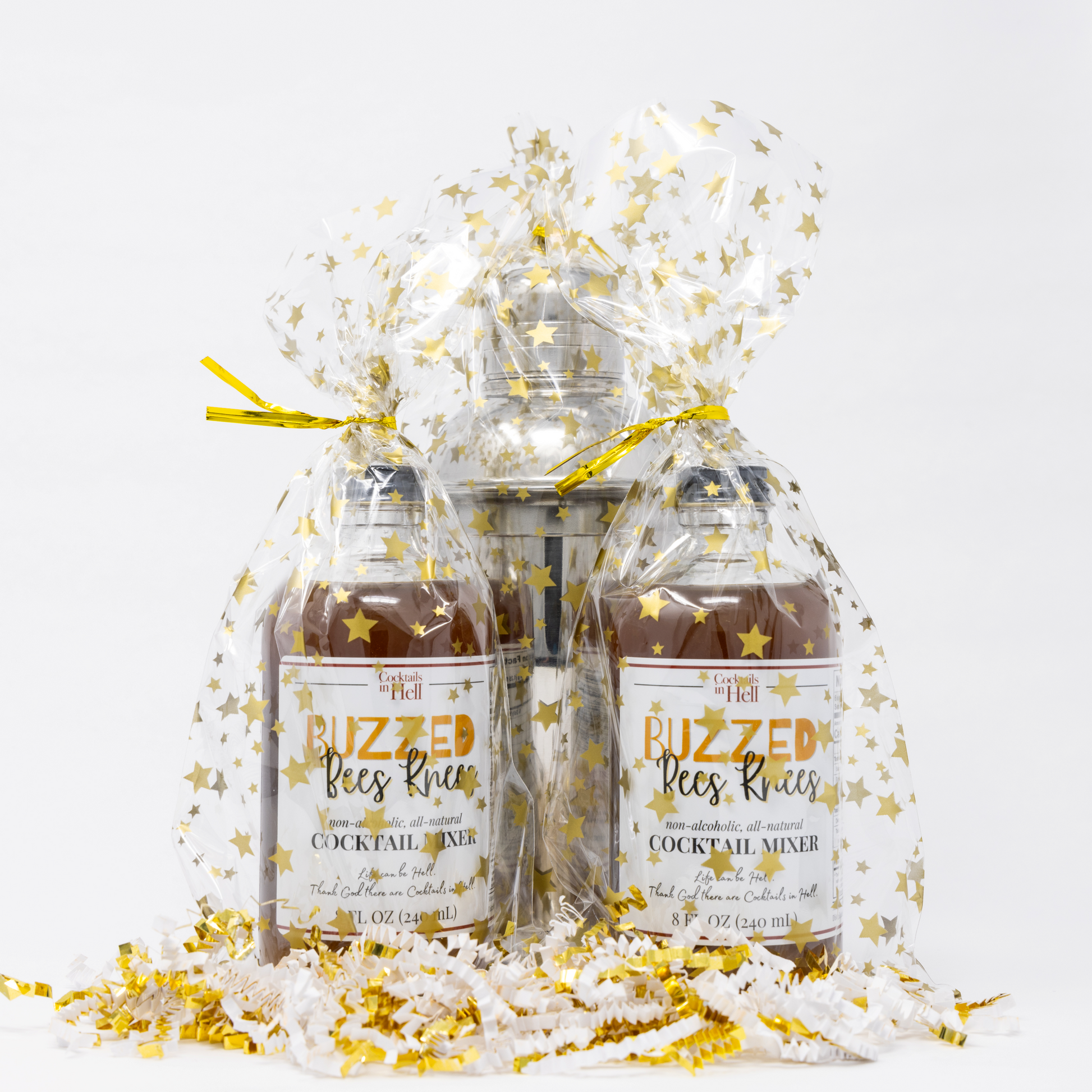 Cocktails In Hell Buzzed Bees Knees Gift Set with cocktail shaker