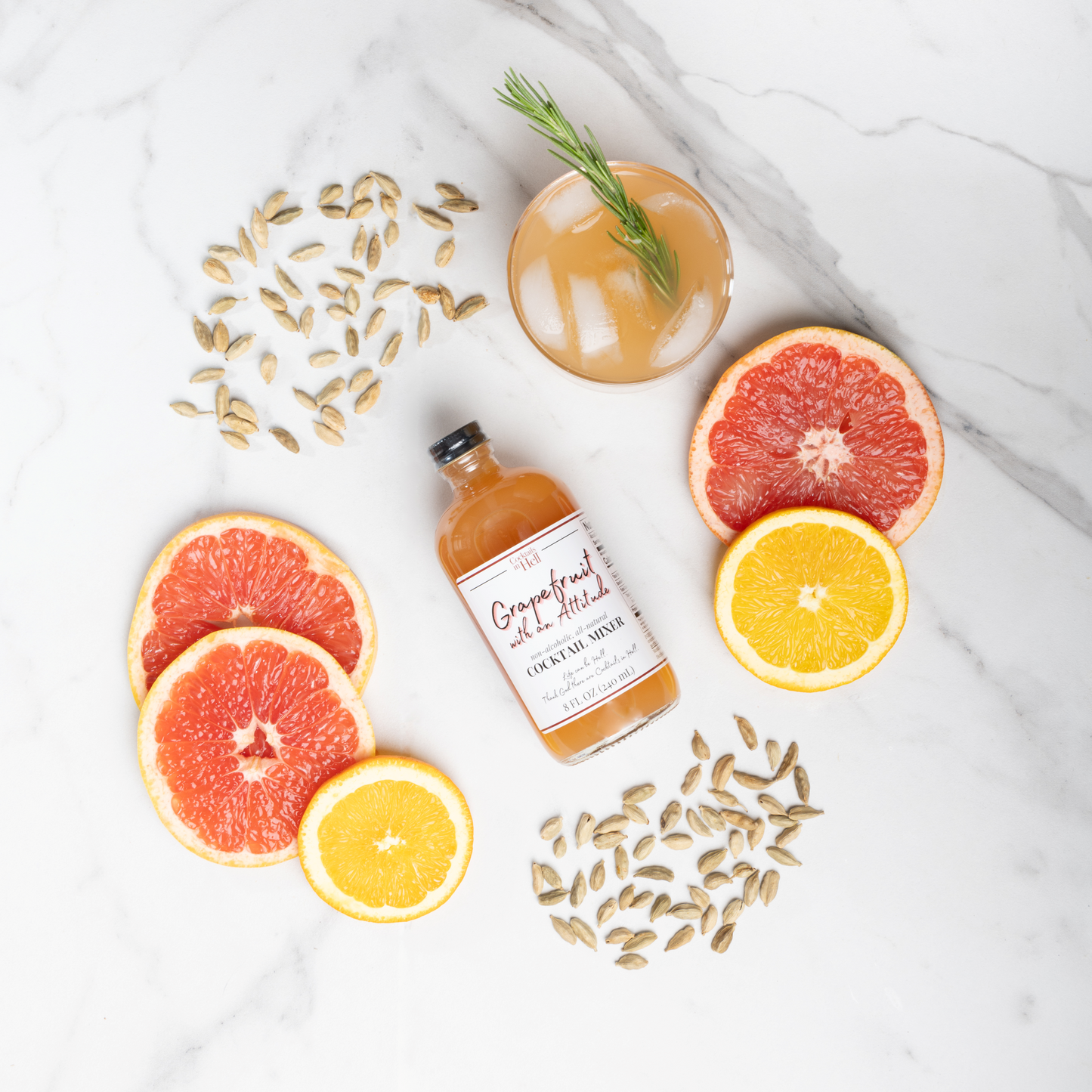 Cocktails in Hell Grapefruit with an Attitude Cocktail Mixer Nutrition Label