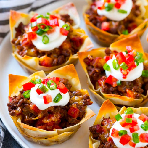 Taco Cups with Beef & Cheese